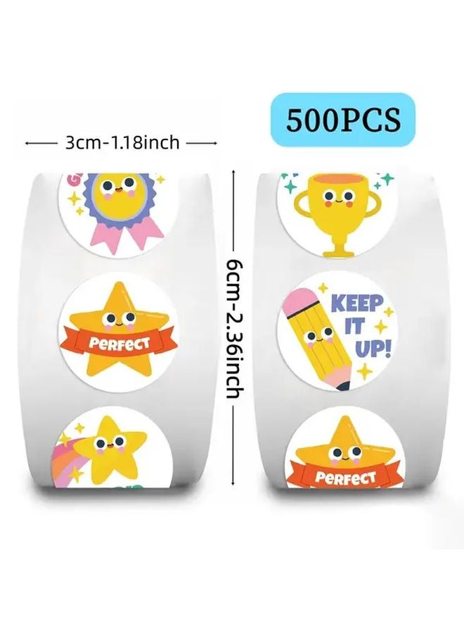 500 Colorful Heart Shaped Paper Labels Teacher Reward Stickers for Classroom Learning - Image 5