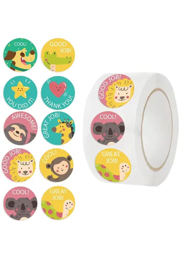 500 Colorful Heart Shaped Paper Labels Teacher Reward Stickers for Classroom Learning - Image 4