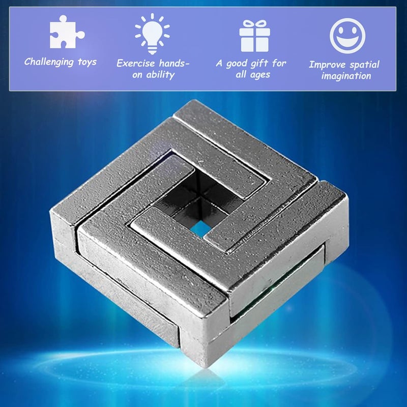 RoseFlower Metal Brainteaser, Metal Puzzle Games Intellectual Alloy Release Buckle, Mind IQ Test Challenge Game - Difficulty Level 10 - Stress Toy/Educational Toy - Image 5