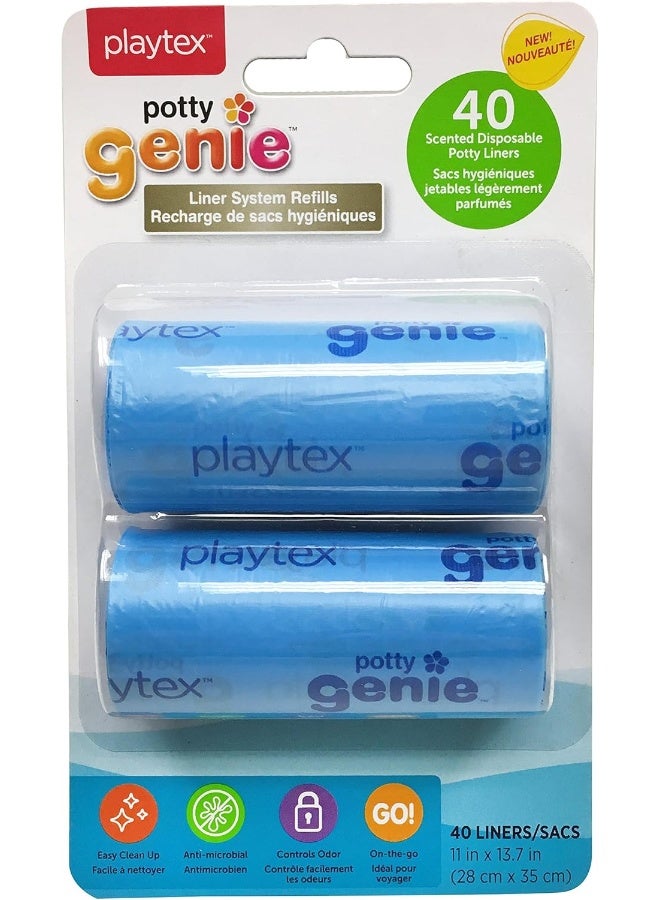 Playtex Baby Potty Genie Liner Refill Bags 2 Pack, Blue - Image 3