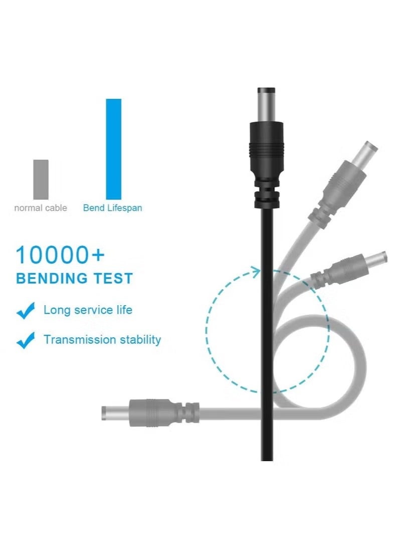 فوجيشكا كابل طاقة USB إلى DC 5V 8 في 1 مع موصل 5.5*2.1 ملم لشحن الأجهزة مع 8 رؤوس موصل لمروحة، سماعة، راوتر، لمبة LED - Image 3