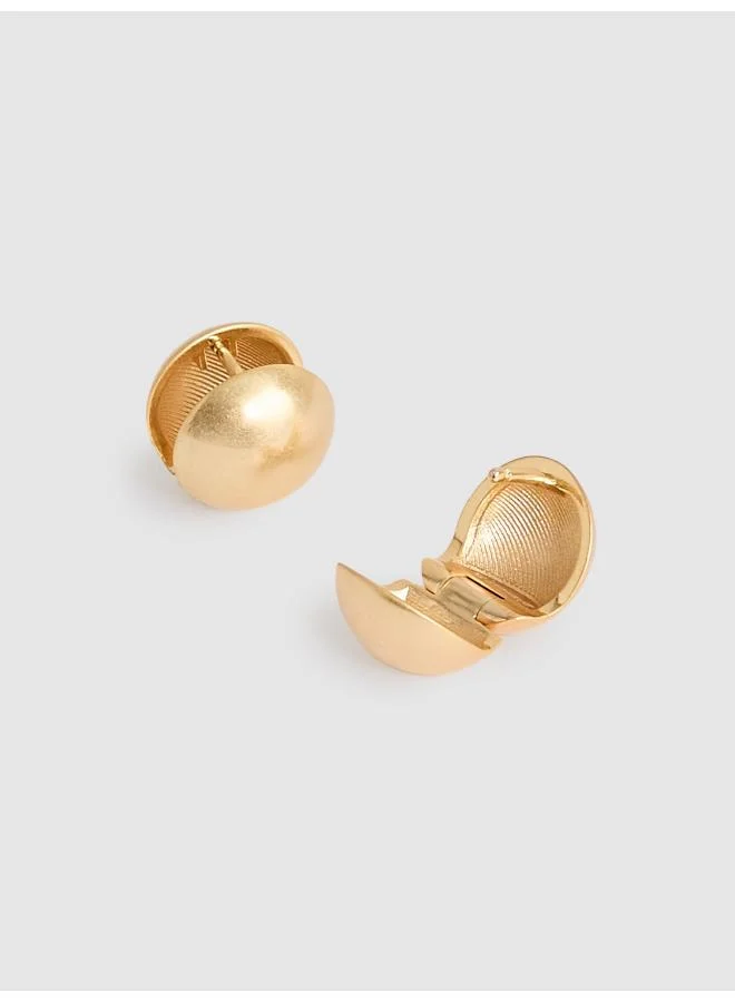 REISS Pollie: Polished Ball Huggie Earrings