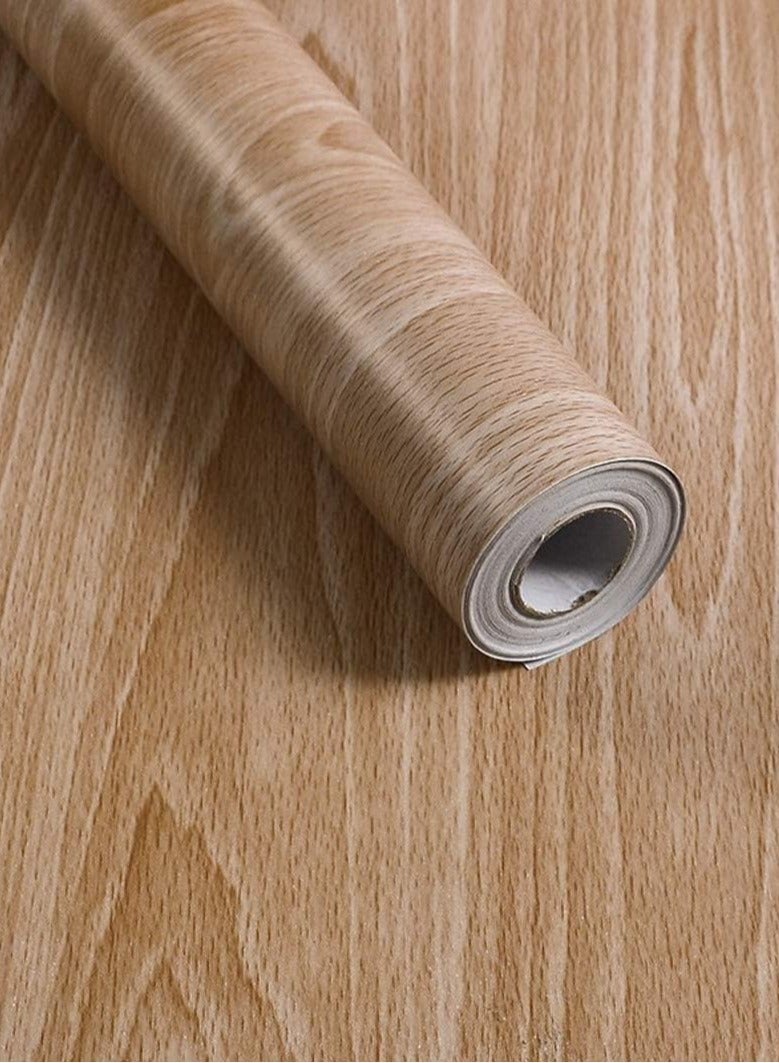 ورق حائط بتصميم خشب حبيبي بني 60x300سم - Image 3