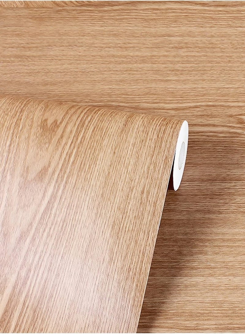 ورق حائط بتصميم خشب حبيبي بني 60x300سم - Image 1