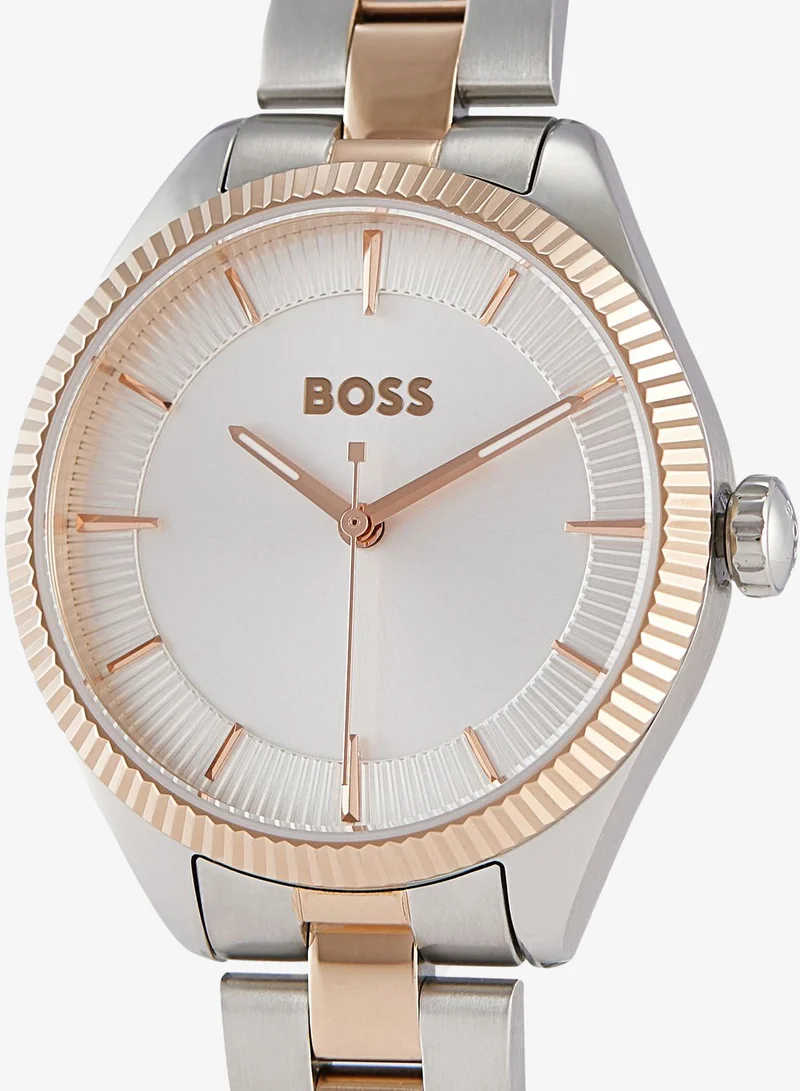 BOSS Sage Collection Analog Quartz Watch For Women With Two-Tone Stainless Steel Bracelet - 1502727