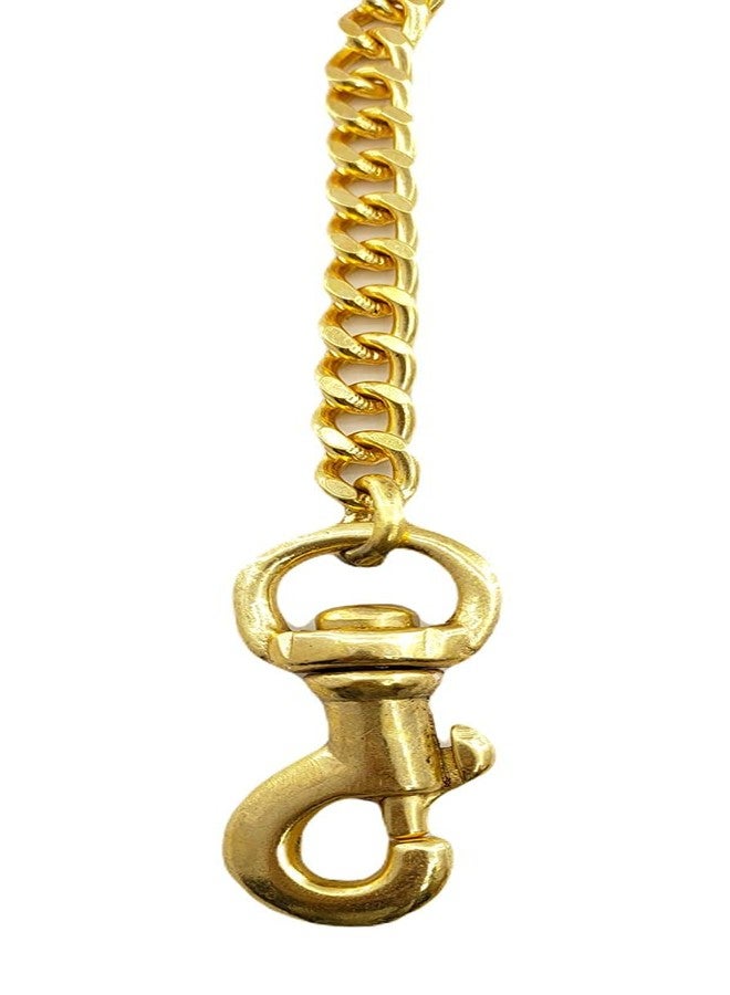 Pups&Pets Super Heavy Weight Dog Brass Color Metal Chain Leash Diamond Cut Heavy Duty Dog Golden Color Chain (Medium) - Image 5