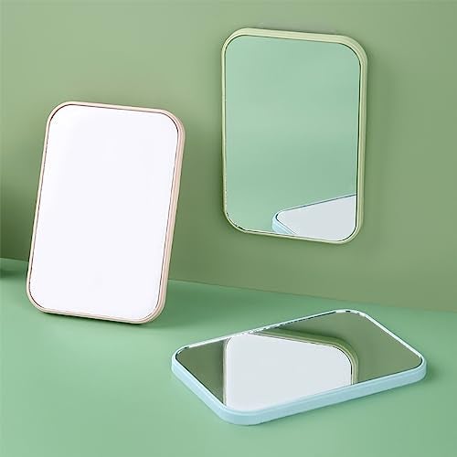 Leeonz Plastic Portable Makeup Mirror, Rectangular, Blue, Framed, 14.5 x 9.5 cm, Tabletop, Foldable, Lightweight - Image 3