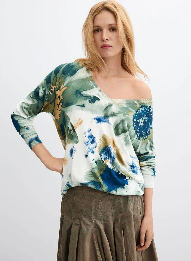 Desigual Thin Printed Sweater
