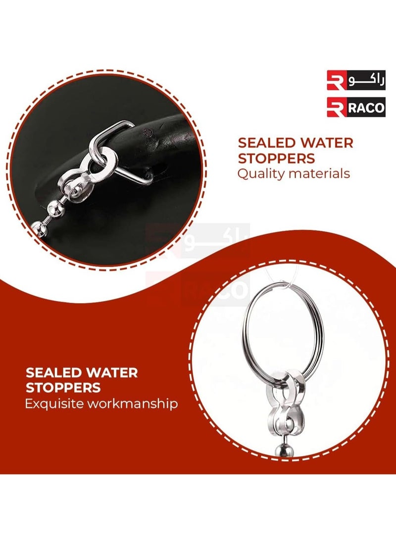 RACO RACO Tub Stopper Bathroom Sink Drain Plug Silicone Bathtub Drain Stopper with Chains for Kitchen Bathtub Bathroom Sink Drains  - Image 3