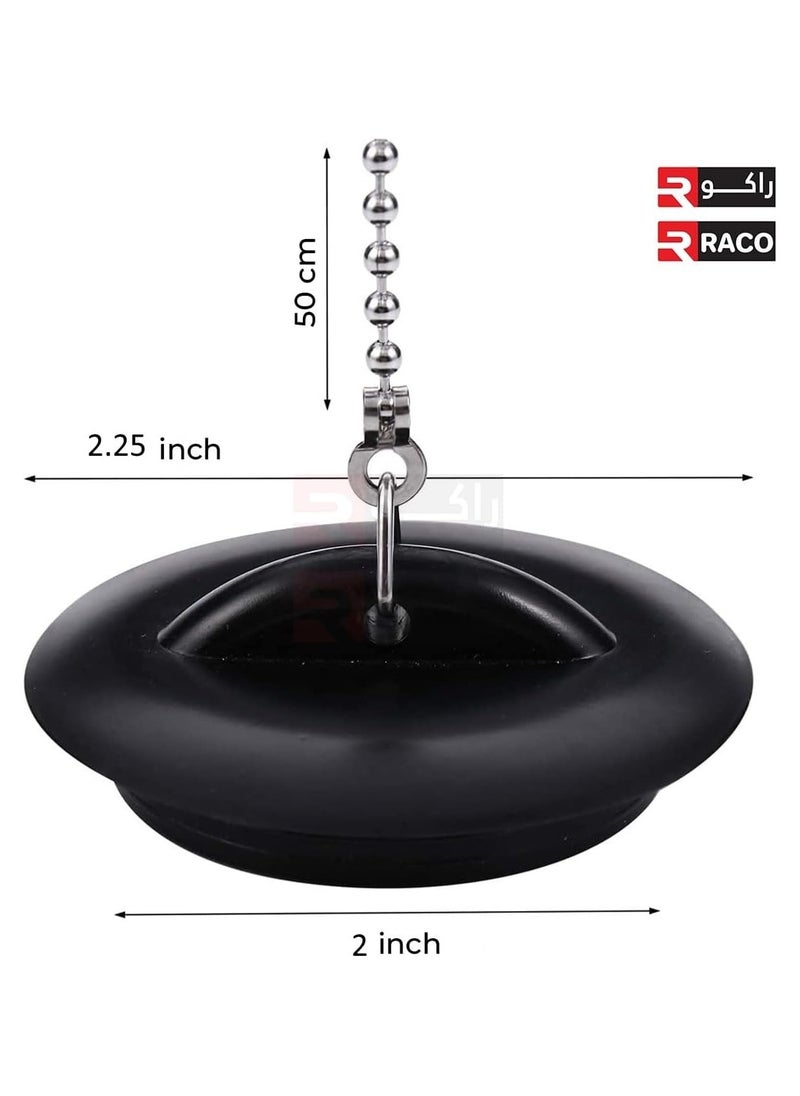 RACO RACO Tub Stopper Bathroom Sink Drain Plug Silicone Bathtub Drain Stopper with Chains for Kitchen Bathtub Bathroom Sink Drains  - Image 4