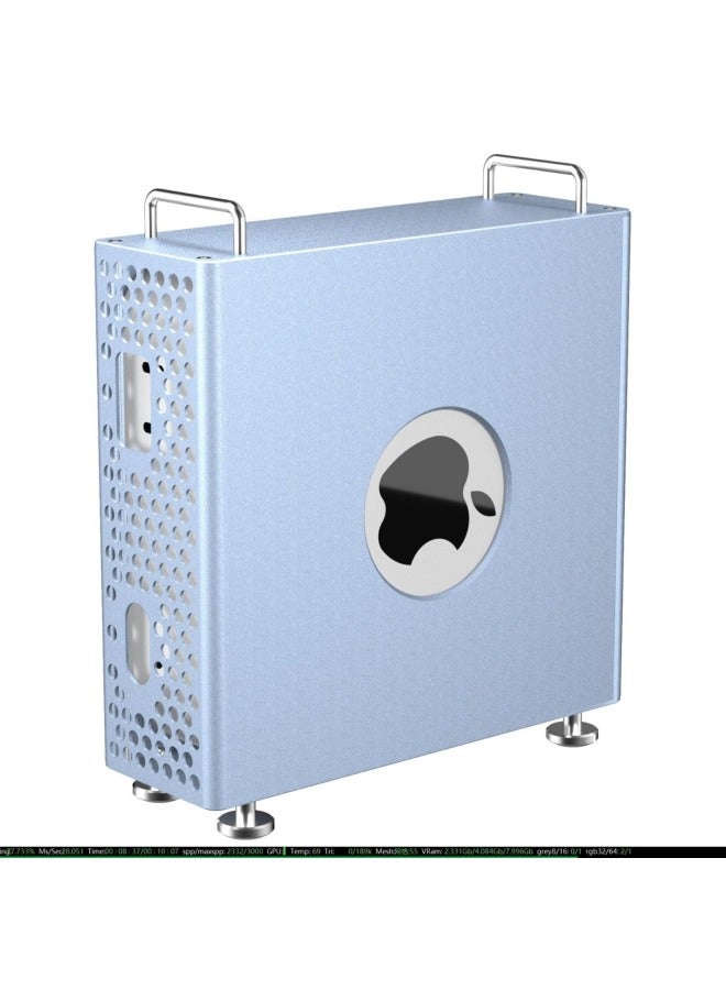 Suitable For 2024 Mac Mini M4 Computer Host Aluminum Alloy Vertical Bracket Heat Dissipation Storage Dust-proof-Color:Apple Silver - Image 3