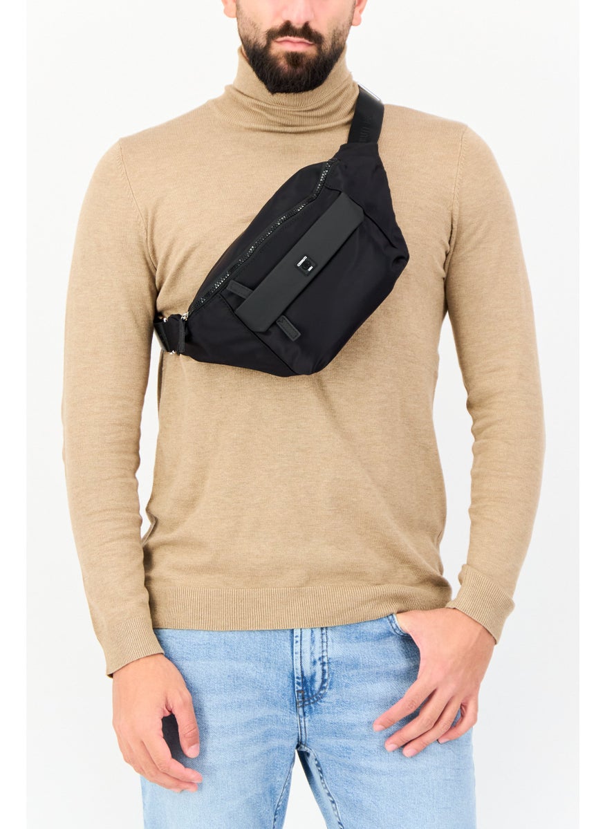 CERRUTI 1881 Men Brand Logo Fanny Pack, Black  - Image 2