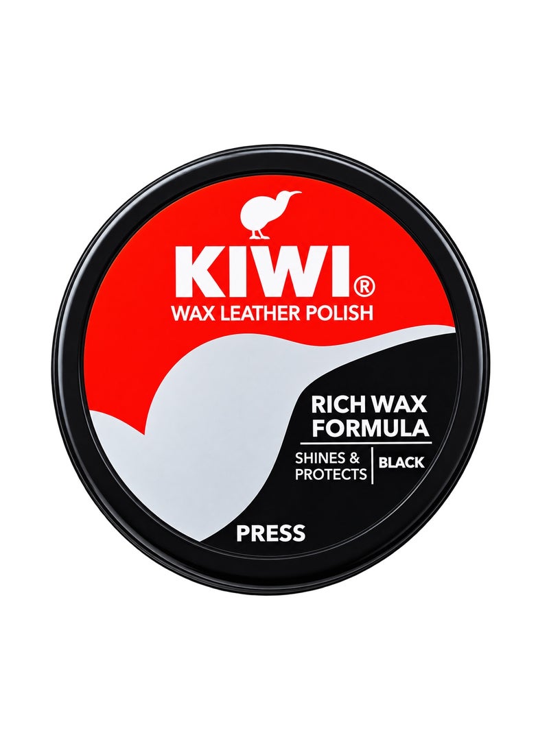 KIWI Wax Leather Polish Black with Rich Wax Formula - Image 3