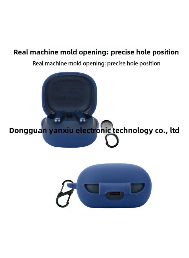 Suitable For Soundcore Sound Wide P40i Earphone Case Bluetooth Headset Protective Case Soft Silicone Charging Bin Empty Box-Color:dark Blue Naked-Model:P40i