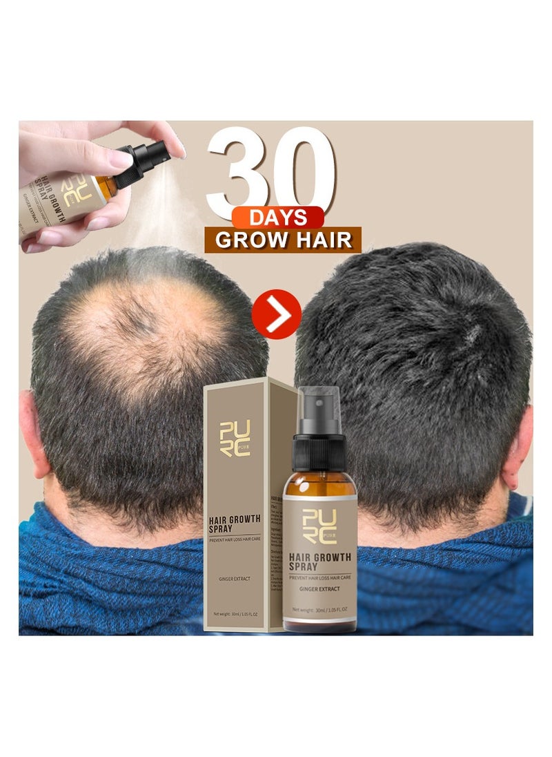 PURC - PURC Hair Growth Spray Fast Growing Hair Oil Loss Treatment Thinning Prevents Hair Care Beauty Products 30 ml For Men Women - Image 1