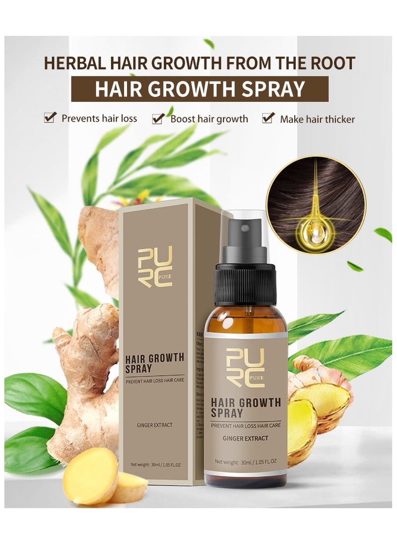 PURC - PURC Hair Growth Spray Fast Growing Hair Oil Loss Treatment Thinning Prevents Hair Care Beauty Products 30 ml For Men Women - Image 1