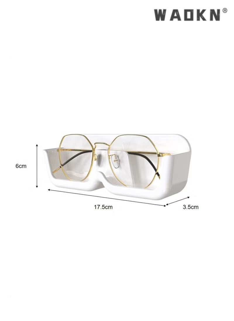 حامل نظارات حائطي مكون من 6 قطع، رف عرض للنظارات الشمسية، أرفف لاصقة، ملحقات عائمة، منظم تخزين للنظارات