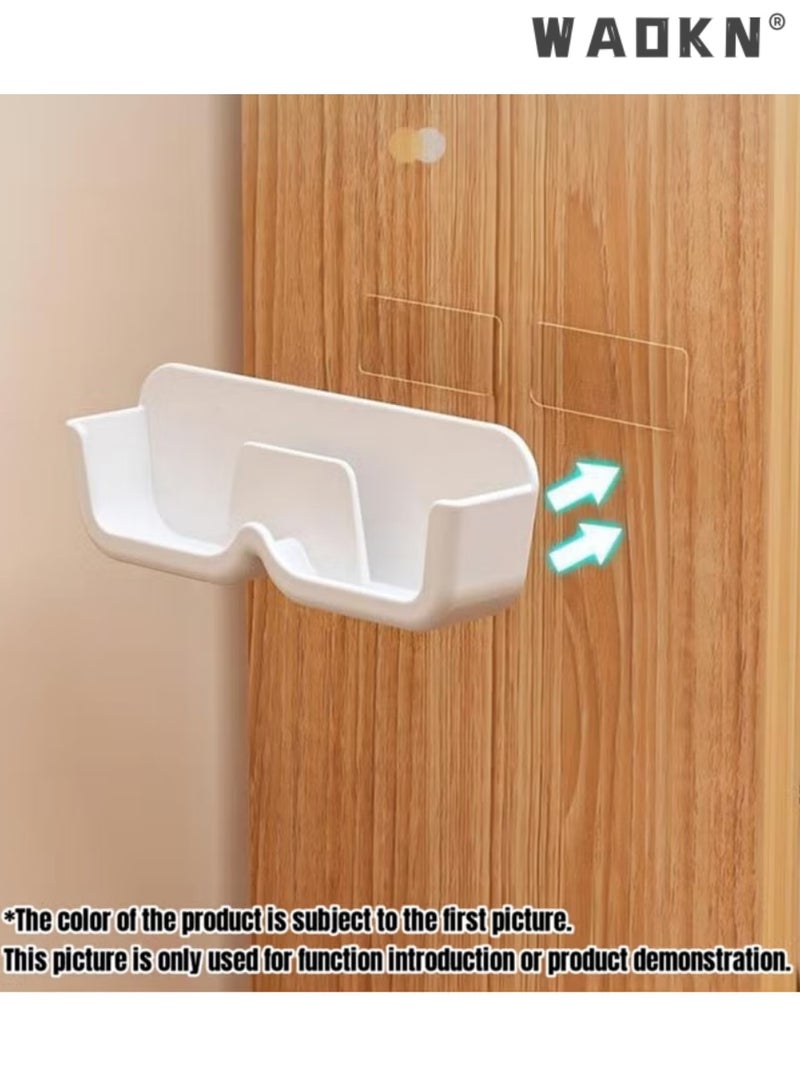 حامل نظارات حائطي مكون من 6 قطع، رف عرض للنظارات الشمسية، أرفف لاصقة، ملحقات عائمة، منظم تخزين للنظارات