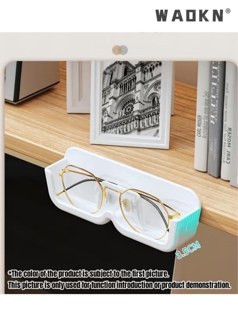 حامل نظارات حائطي مكون من 6 قطع، رف عرض للنظارات الشمسية، أرفف لاصقة، ملحقات عائمة، منظم تخزين للنظارات