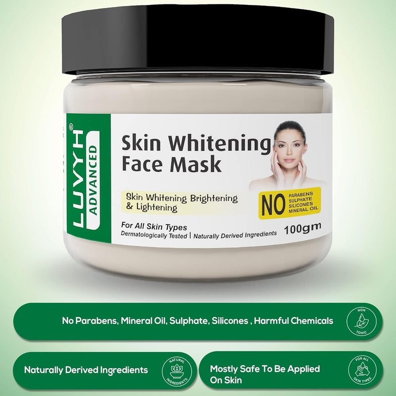 Luvyh Skin Whitening Face Mask For Glowing And Brightening Face Pack For Instant Natural Glow Anti Pigmentation  Dark Spot100G - Image 5