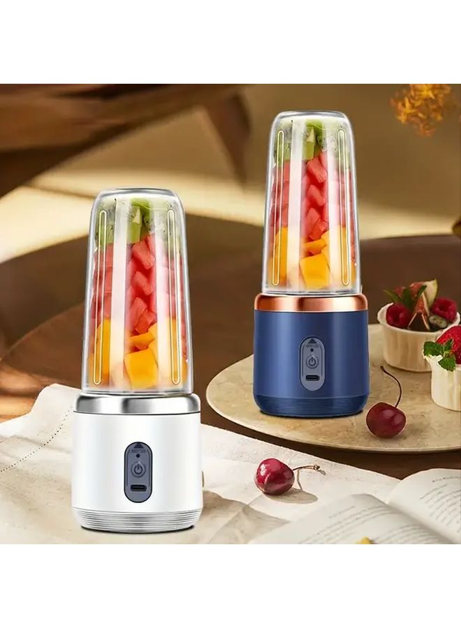 Upgraded Blue Portable 2 In 1 USB Juicer Blender With Built In Battery For Smoothies - Image 1