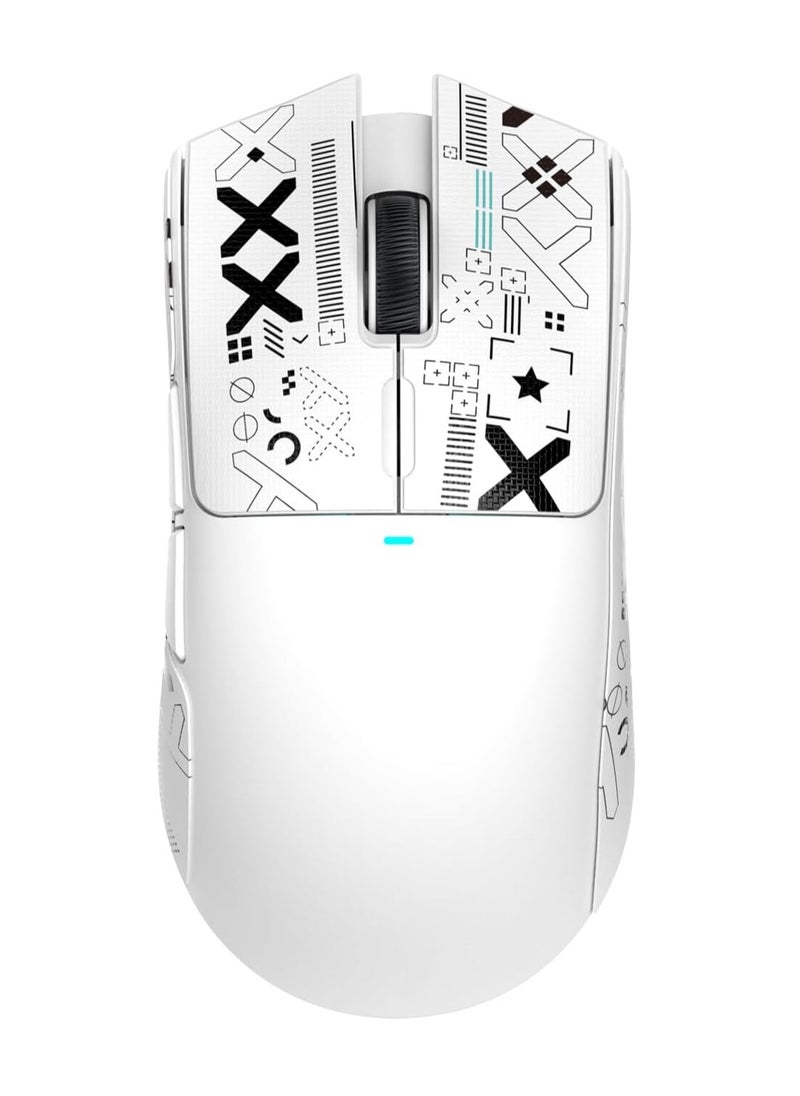 Attack Shark X11 Lightweight Wireless Gaming Mouse with RGB Charging Dock,Tri-Mode-2.4G/USB-C Wired/BT,22K DPI,PAW3311 Optical Sensor,HUYU Switch, 5 programmable Buttons for PC/Mac(White&Sticker)  - Image 2