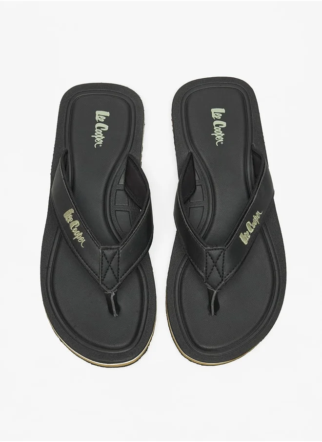 Lee Cooper Men's Logo Embroidered Flip Flops