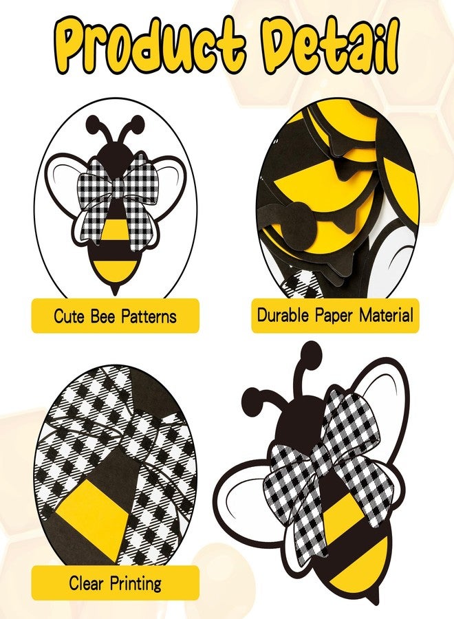 JAPBOR Bee Placemats Disposable Plates - 50PCS Bee Shaped Paper Place Mats Decoration, Spring Summer Honey Printed Placemat, Rustic Plates Table Settings Mat for Holiday Party Kitchen Dinner - Image 4