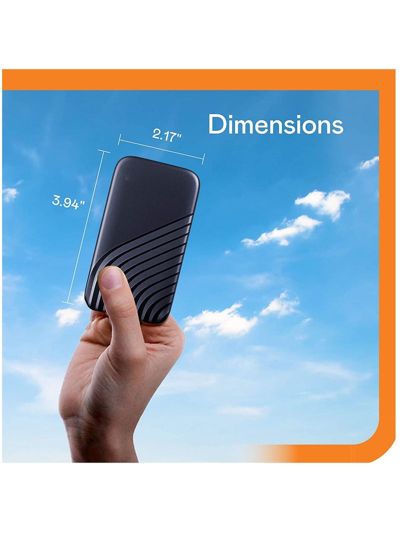 Generic - My Passport SSD - Portable SSD, up to 1050MB/s Read and 1000MB/s Write Speeds, USB 3.2 Gen 2 - 1TB - Image 1