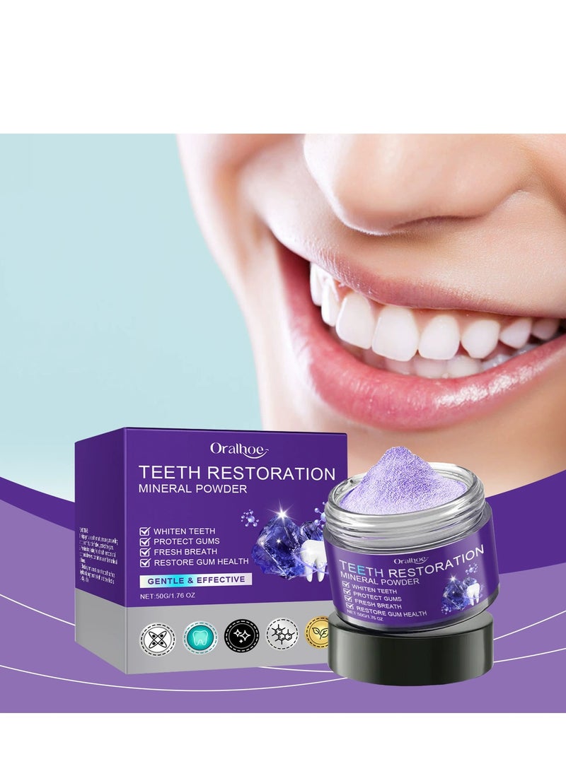 أورالحوي مسحوق معدني لاستعادة الأسنان الأرجواني ، مسحوق الأسنان المعدني ، مسحوق معدني لترميم الأسنان فعال في تقوية الأسنان واللثة 50 جرام - Image 3