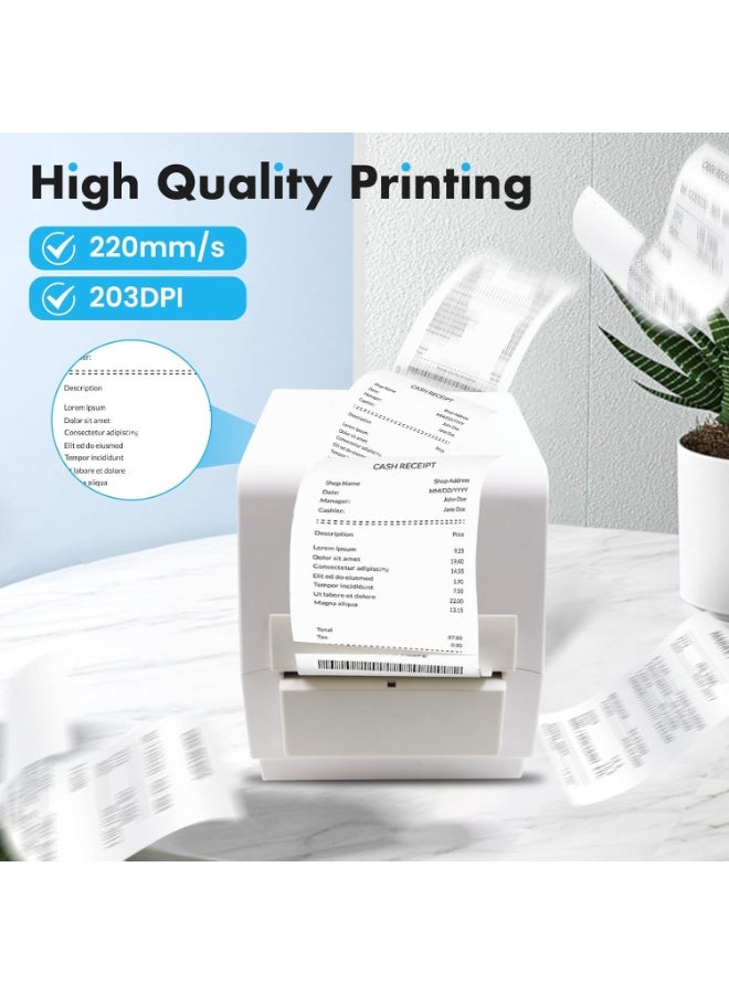 SHREYANS طابعة ملصقات الباركود SHREYANS SRS421 (طابعة نقل حراري + طابعة شريطية مع قاطع تلقائي.) متوافقة مع Bar Tender Lite - Image 4