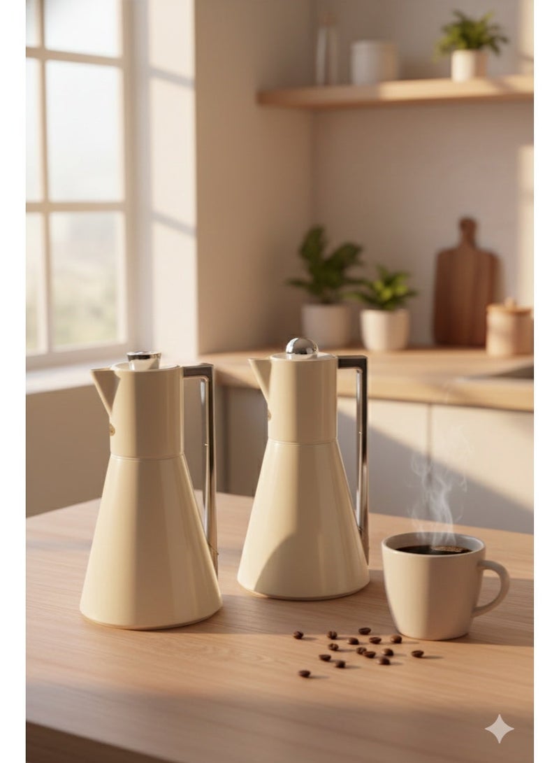 Najib Vacuum Flask Set – 2 Pieces – Metal Body – Modern Design - Image 5