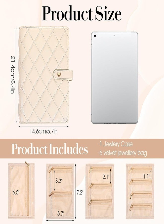 GOMNIK Travel Jewelry Organizer Book Portable Jewelry Case with Removable Pages, Soft Velvet Lining Large Capacity Jewelry Pouch for Earrings Rings Necklaces, Gift for Women - Image 2