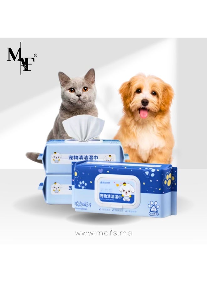 M.A&F's Pet Wipes 240pcs, Large Pet Grooming Wipes for Dogs & Cats, for full body, eye wipes, ear wipes, Paws, & Butt Unscented (3 pack) - Image 1