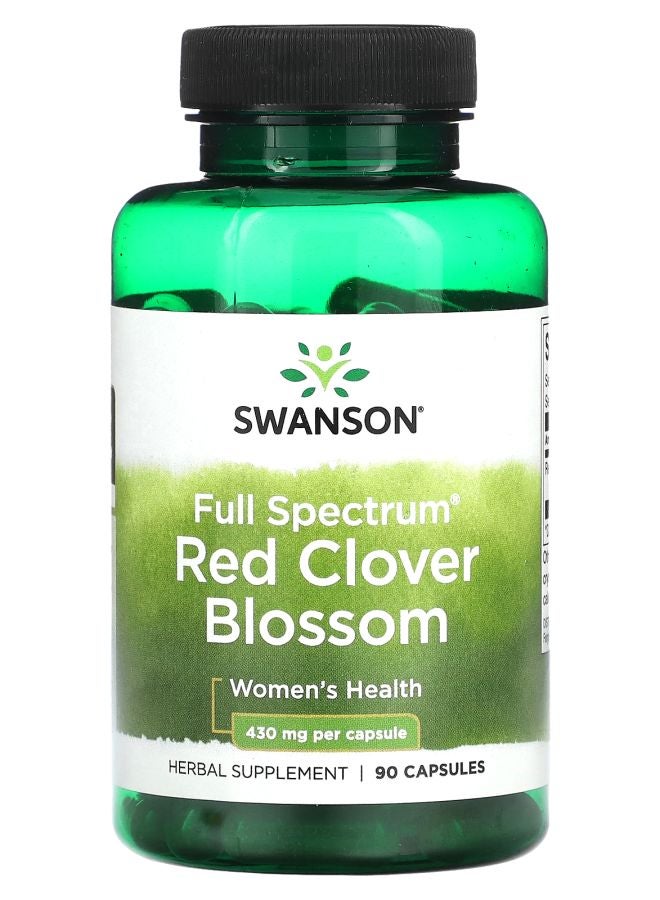 SWANSON زهرة البرسيم الأحمر الطيف الكامل 430 ملغ 90 كبسولة