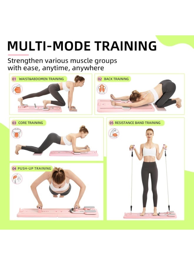 Y&D Portable Pilates Reformer Machine for Home Gym - Auto-Rebound Pilates Board with Abdominal Core Trainer & Full Body Workout | Professional Pilates Equipment for Men/Women  - Image 3