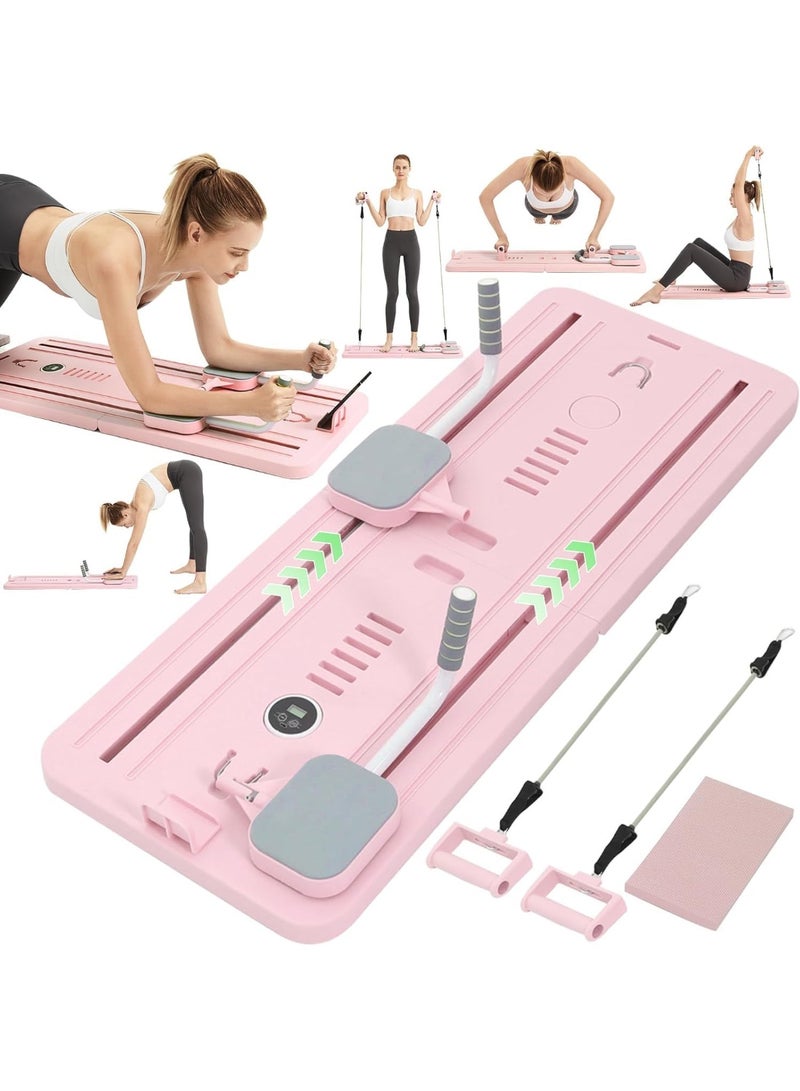 Y&D Portable Pilates Reformer Machine for Home Gym - Auto-Rebound Pilates Board with Abdominal Core Trainer & Full Body Workout | Professional Pilates Equipment for Men/Women  - Image 1