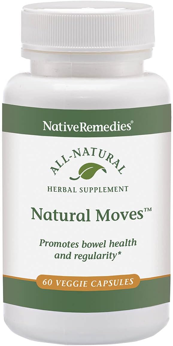 Native Remedies Natural Moves  All Natural Herbal Supplement Promotes Bowel Health and Regularity as Related to Constipation  60 Veggie Caps - Image 1