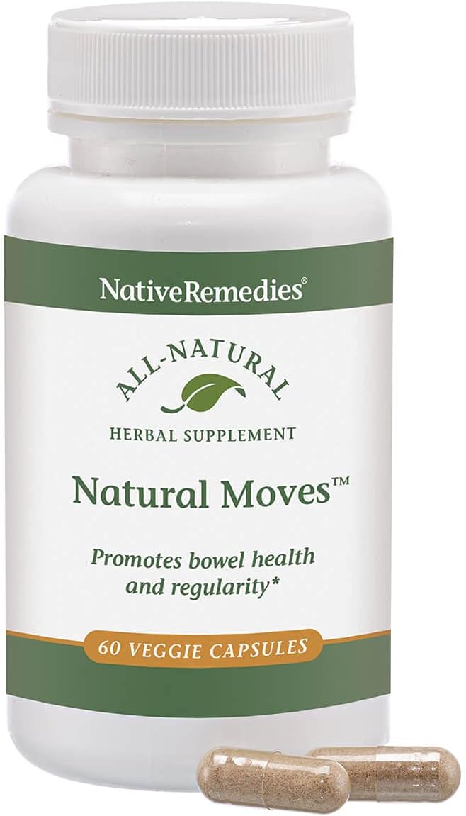 Native Remedies Natural Moves  All Natural Herbal Supplement Promotes Bowel Health and Regularity as Related to Constipation  60 Veggie Caps - Image 2