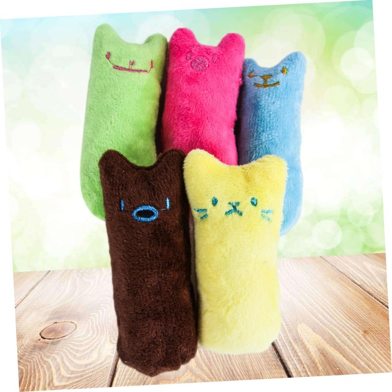 Yardwe Interactive Cat Toy Set 5pcs Simulation Pillow Cartoon Pet Supplies Random Color - Image 2