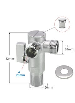 4-Point Copper Ball Valve Fully Open Large Flow Gas Water Heater Triangle Valve