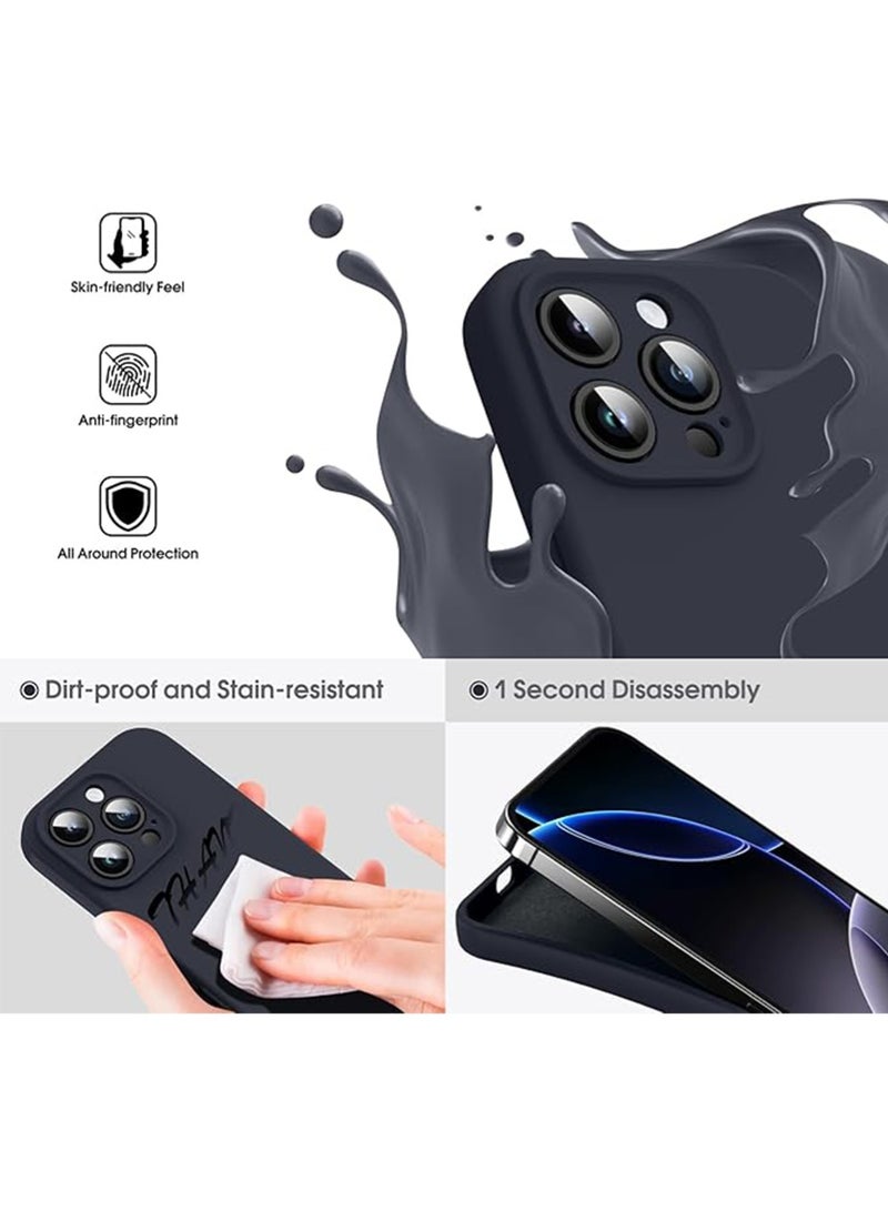 WRISTWISE Case Cover for iPhone 16 Pro - [Camera All-Round Protection] [Soft Microfiber Lining Anti-Scratch] Shockproof Phone Case Cover, Black - Image 3