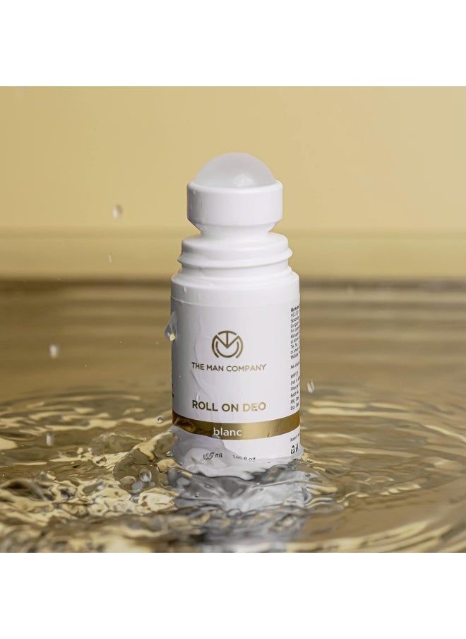 The Man Company مزيل العرق رول أون للرجال - بلانك | عطر فاخر مع انتعاش يدوم 24 ساعة | يزيل رائحة الجسم | صغير الحجم وسهل الاستخدام | يمنع البكتيريا - 55 مل  - Image 2