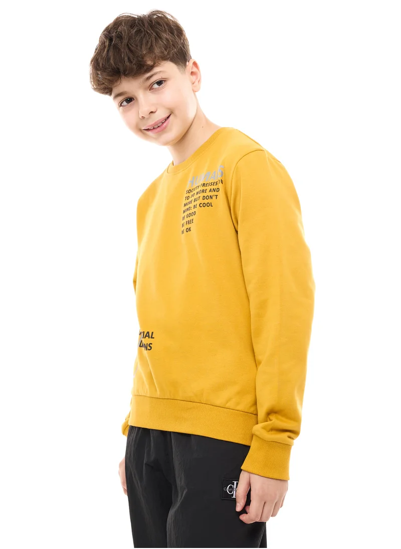 victor and jane Boys' Sweatshirt  (8-14yrs) Mustard