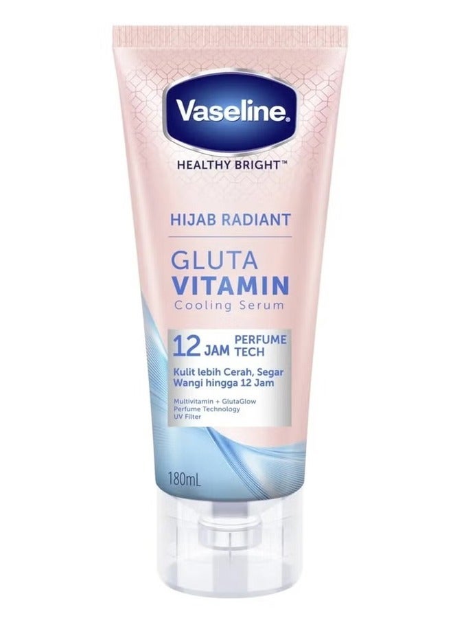 Vaseline Hijab Radiant - Gluta Vitamin Cooling Body Serum 180ml - Image 1