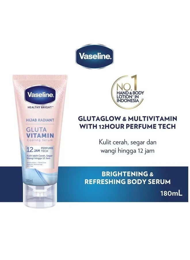 Vaseline Hijab Radiant - Gluta Vitamin Cooling Body Serum 180ml - Image 2