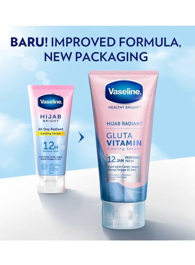 Vaseline Hijab Radiant - Gluta Vitamin Cooling Body Serum 180ml - Image 3
