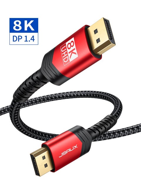 8k UHD Displayport Gaming Cable DP Cable 8K@60Hz 2K@240Hz 4K@144Hz 32.4gbps Display Connection Cable 1.4 DP - DP Cable Compatible for Gaming Laptop TV PC Computer Monitor Compatible CV0001 3 MT