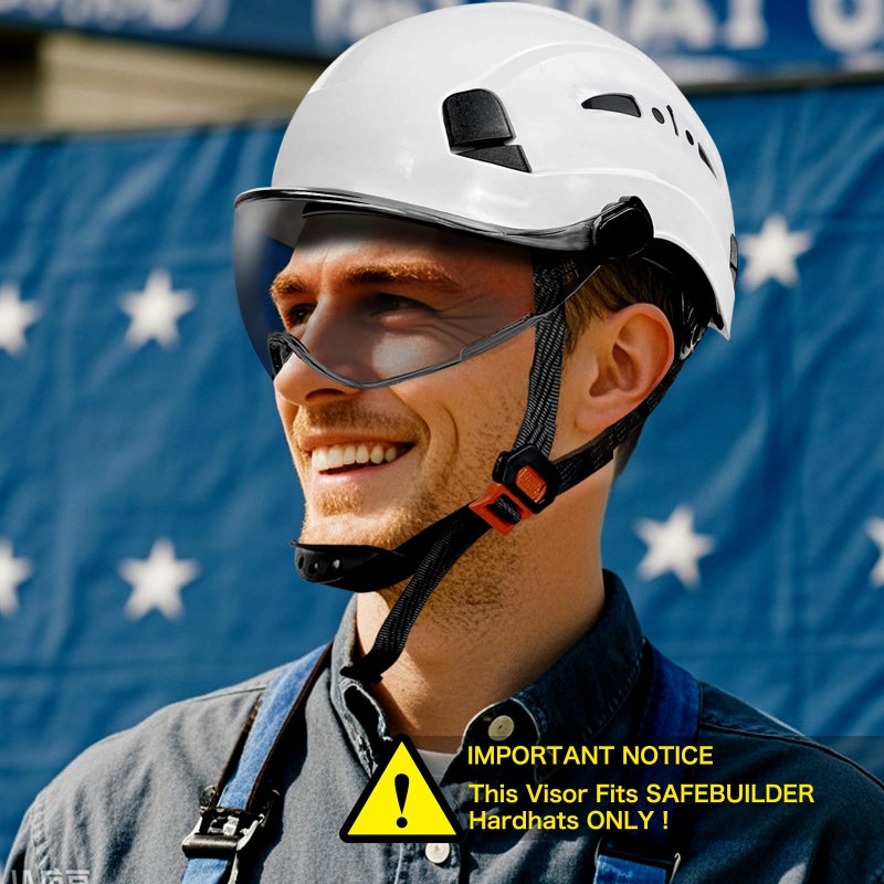 Safebuilder-Safety Visor For Safebuilder-Cr06&Cr08 Type Hard Hats (O-Tinted Visor Fit Cr06 Cr08 Only) - Image 4