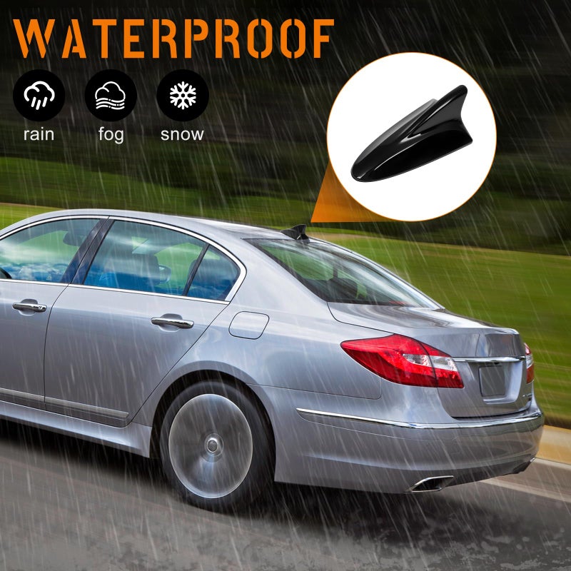 AMSPRAC Shark Fin Antenna Cover Compatible with for Elantra Sedan MD 2011-2016,for Hyundai Sonata Sedan YF 2009-2014 w/GPS,for Genesis Sedan BH 2008-2013,96210,962103Q800,962103X100NKA (Glossy Black) - Image 5